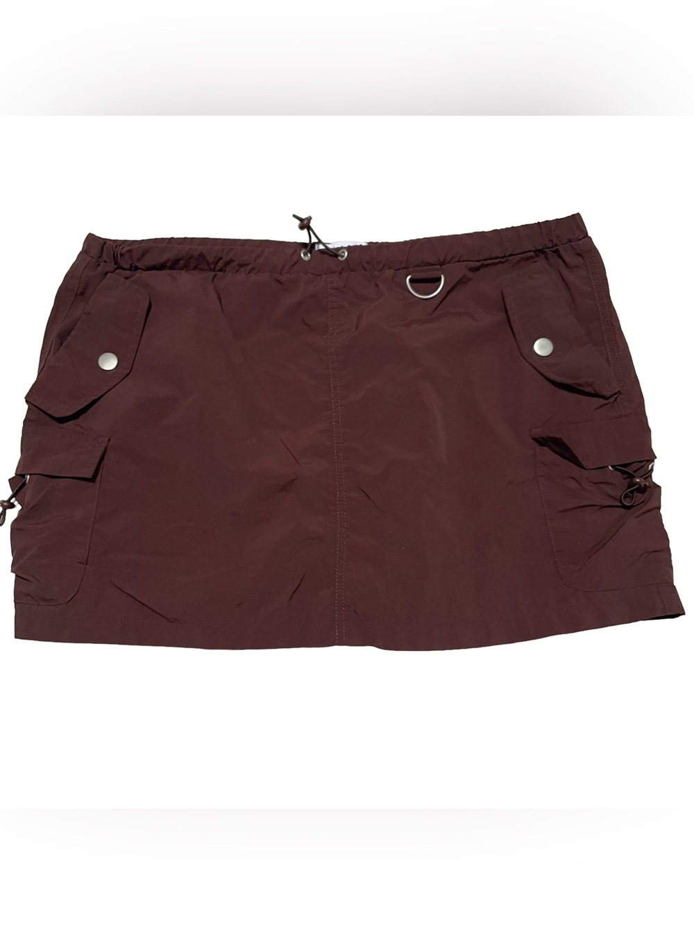 y2k Vanilla Star Brown Cargo Mini Skirt